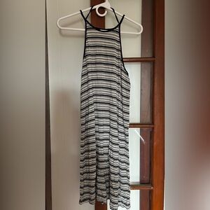 American Eagle Outfitters Black and White Striped Mini Dress